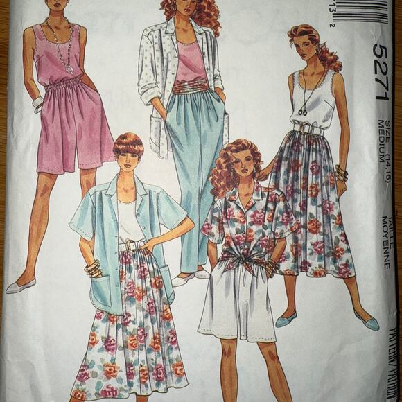 Vintage 1991 McCalls pattern 5271 womens pattern Size 14-16 - Picture 3 of 5